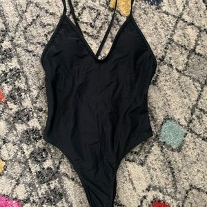 Shein Black One-Piece Bathing Suit